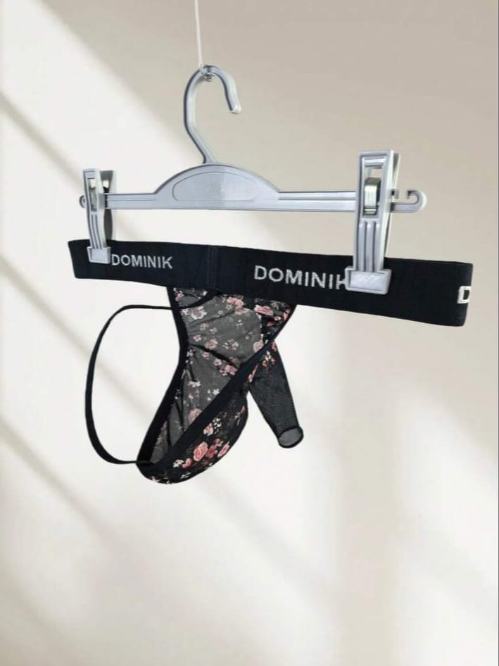 Elephant Pattern Mesh J-String Men's Underwear